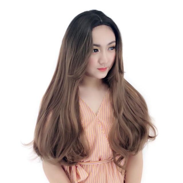 Tóc giá nguyên đầu xoăn 2 mái❤️ - nhuộm màu omber