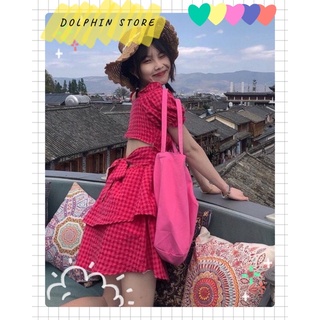 BIGSIZE Đầm caro bigsize