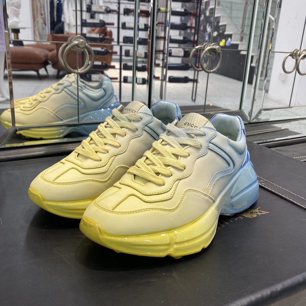 Giày thể thao nam cao cấp da thật GUCCI GG GC thiết kế hiện đại và ấn tượng với màu sắc kết hợp độc đáo