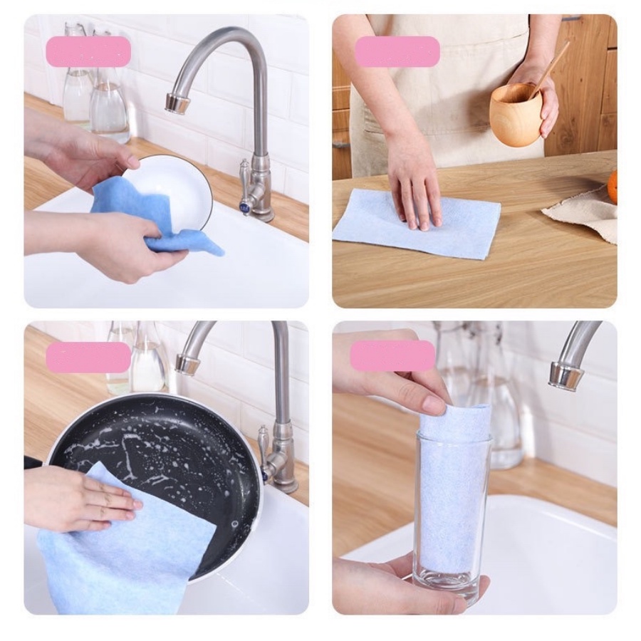 Combo Khăn Giấy Lau Đa Năng 1 Cuộn 200 Tờ, Lau Bếp, Lau Tay, Lau Bát Đũa Màu Trắng + 1 túi 2 cuộn khăn giấy ăn Usa