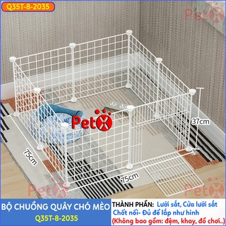 {MẪU MỚI}Bộ quây chuồng cho chó, mèo, thú cưng bằng tấm ghép đa năng gồm 8 tấm ghép