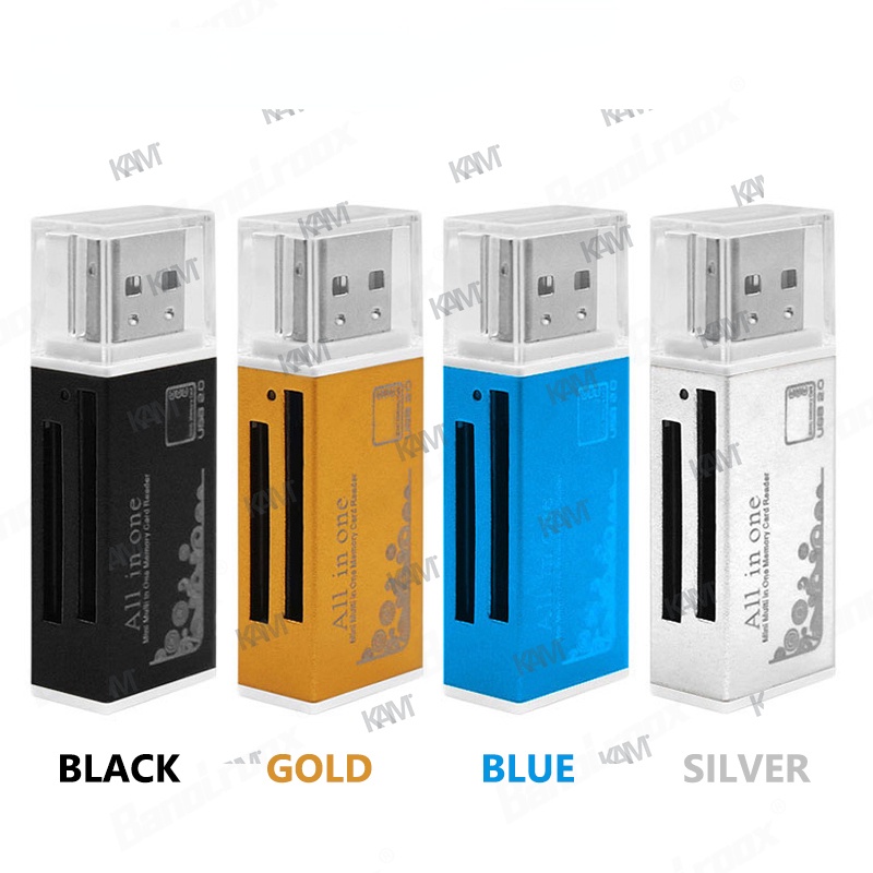 Đầu Đọc Thẻ Nhớ USB 2.0 4 Trong 1 Đa Năng Hỗ Trợ Thẻ SD / SDHC MMC / RS MMC TF / MicroSD MS / MS PRO / MS DUO M2