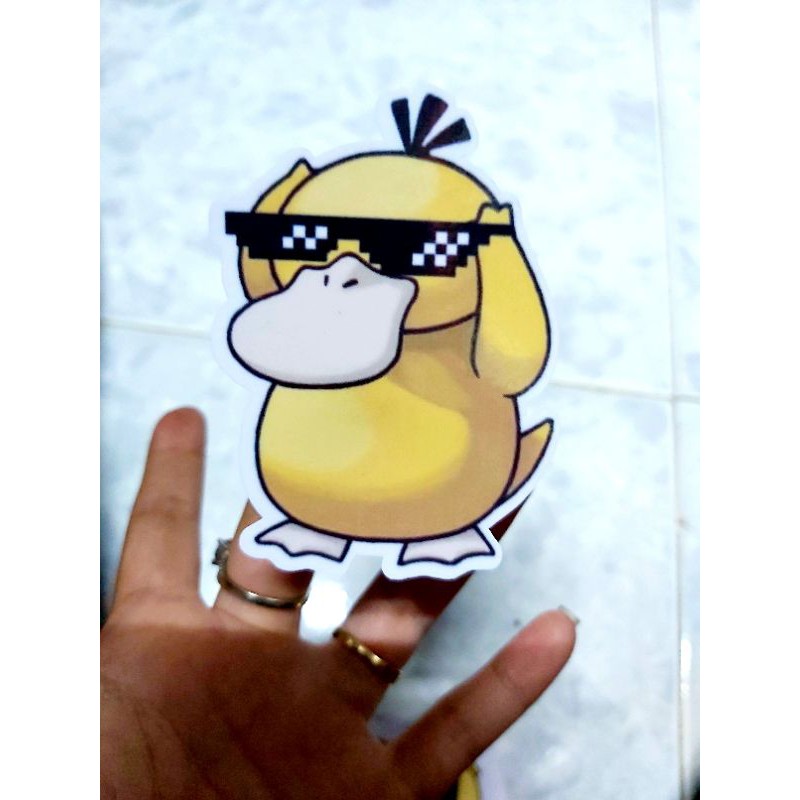 Tem Decal Sticker Vịt Cute Siêu Ngầu Dán Nón, Xe, Điện Thoại