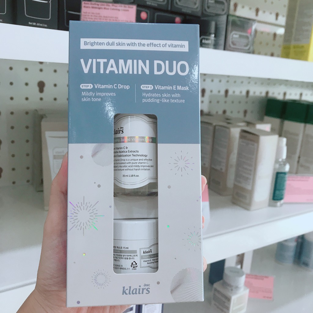 Bộ Đôi Dưỡng Sáng Tinh Chất Klairs Làm Sáng Da Freshly Juiced Vitamin Drop Duo Trial Kit