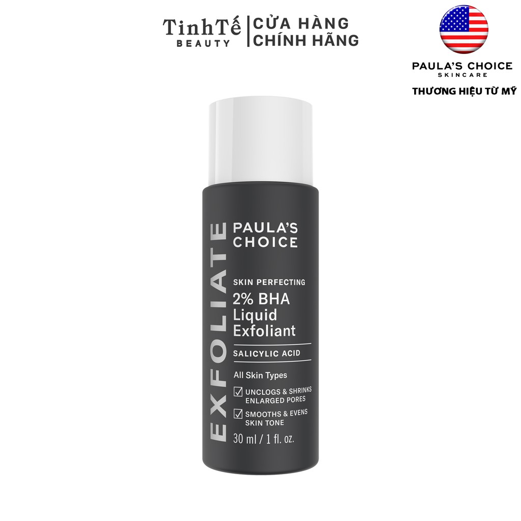 Tẩy tế bào chết 2% BHA Paula's Choice Skin Perfecting 2% BHA Liquid Exfoliant 30ml | Thế Giới Skin Care