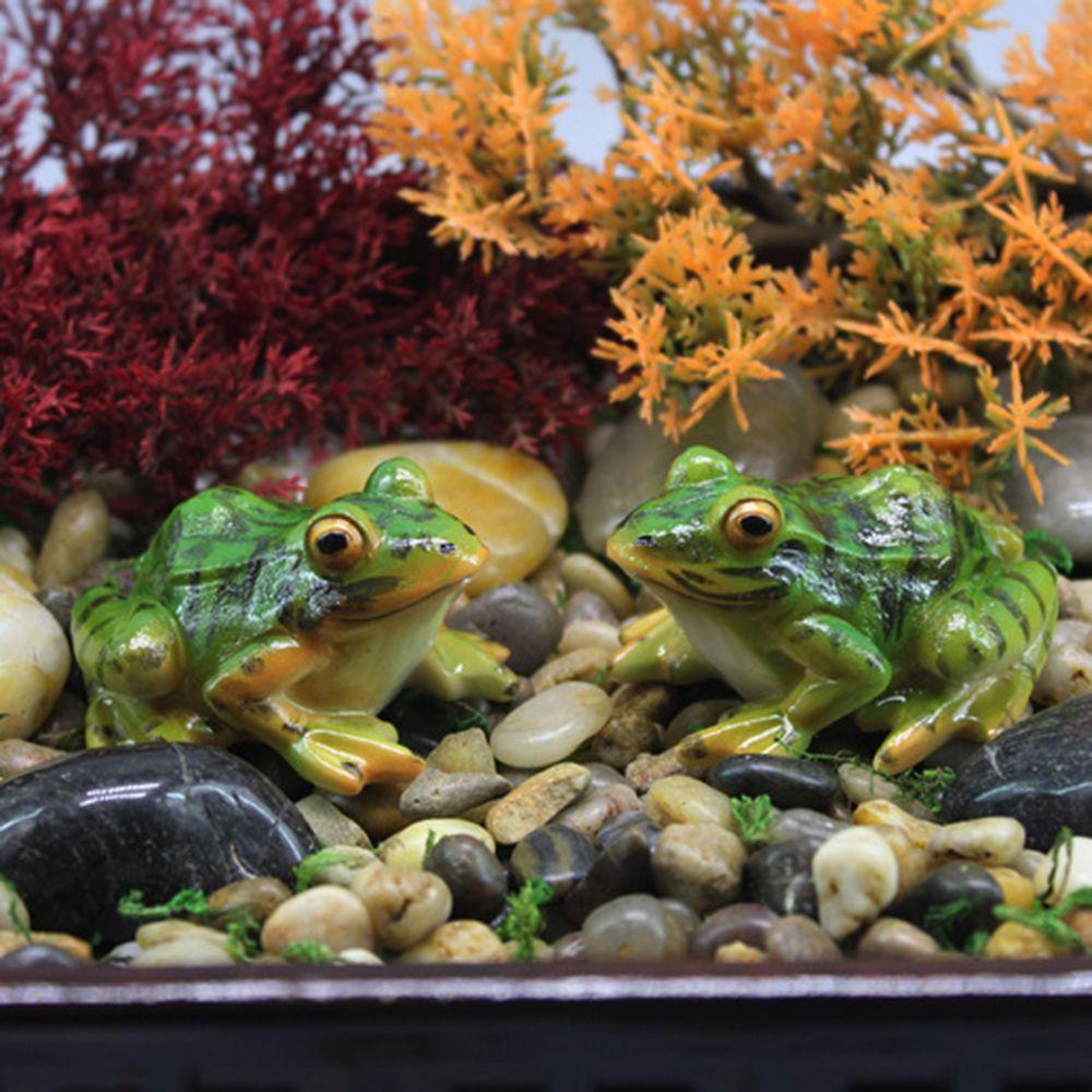 Set 24 Tượng Ếch Handmade Mini Trang Trí Tiểu Cảnh / Trong Nhà / Ngoài Trời