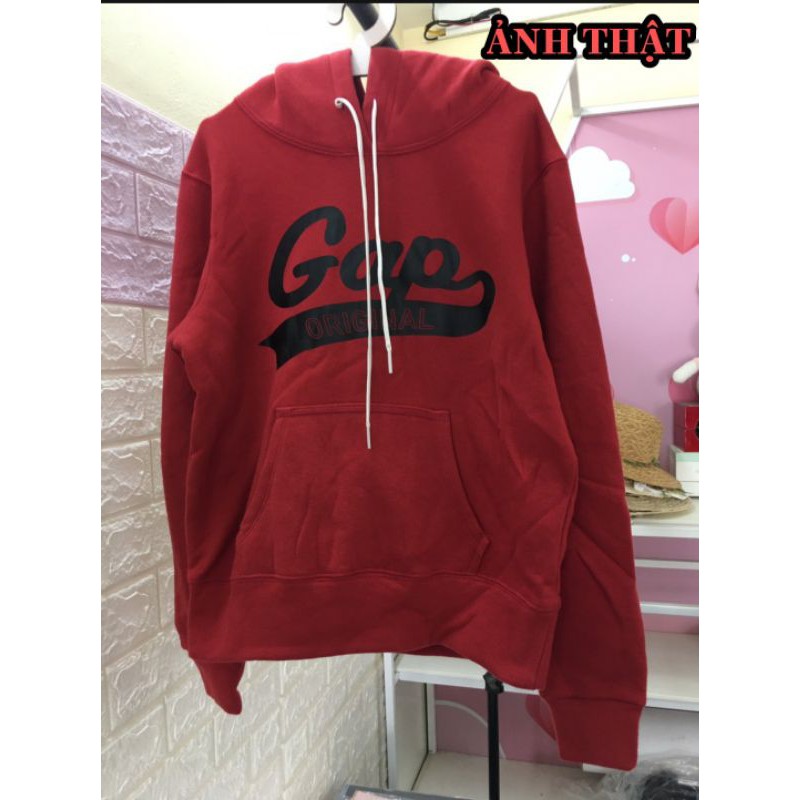 ( Ảnh thật) Áo nỉ hoodie GAP MÀU ĐỎ Xuất dư chuẩn- HÀNG ĐẸP