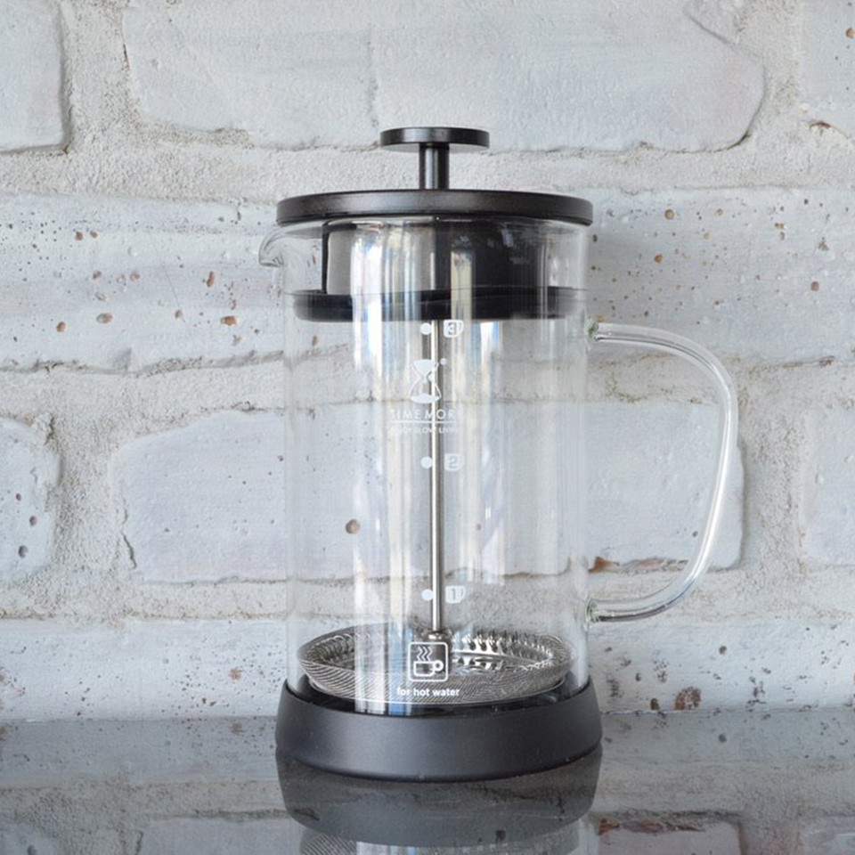 Bình pha cà phê French Press Timemore 3.0 cao cấp - 2 lớp lọc cho cà phê sạch hơn