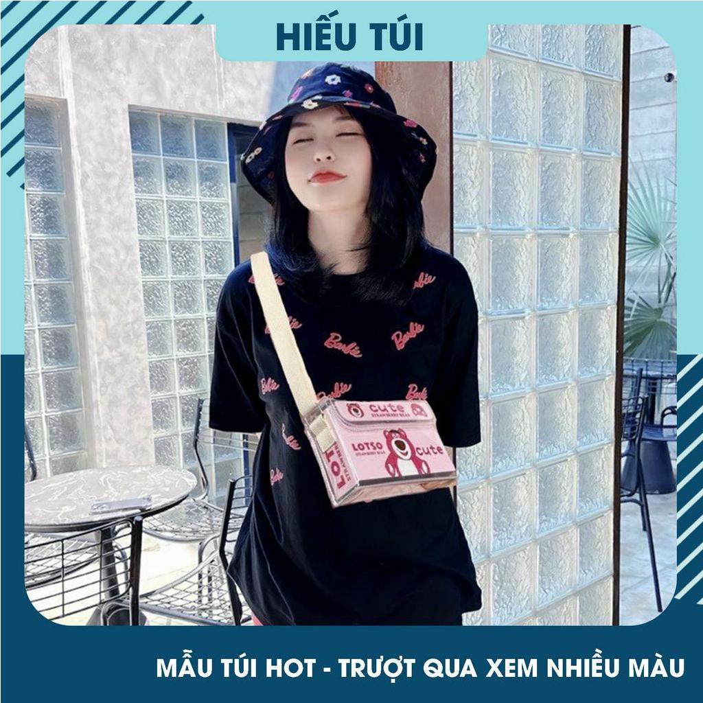 Túi đeo chéo Custom mini box bag thời trang nam nữ chống nước HT01