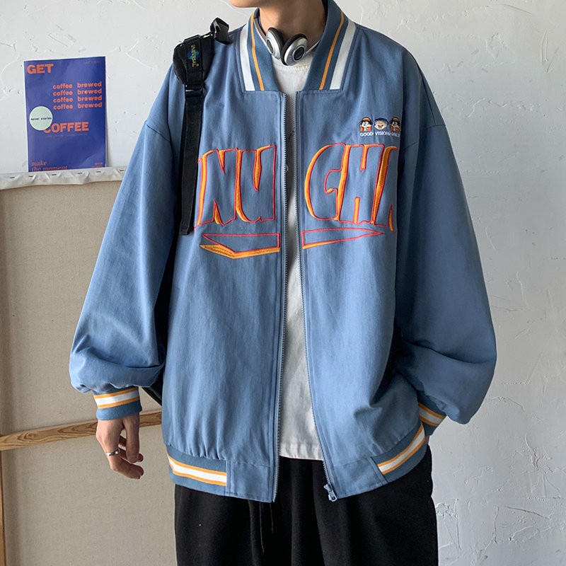 Áo khoác thời trang phong cách bóng chày Hiphop bình thường Hàn Quốc Hong Kong dành cho nam