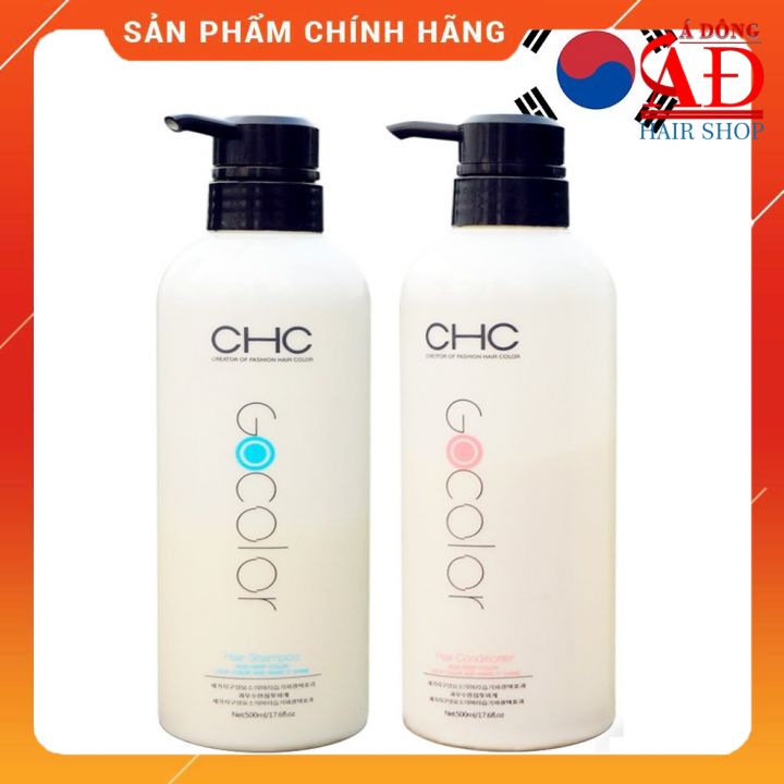 DẦU GỘI XẢ CHC GOCOLOR HÀN QUỐC 500ML - PHỤC HỒI, MỀM MƯỢT, GIỮ MÀU, GIẢM GÃY RỤNG