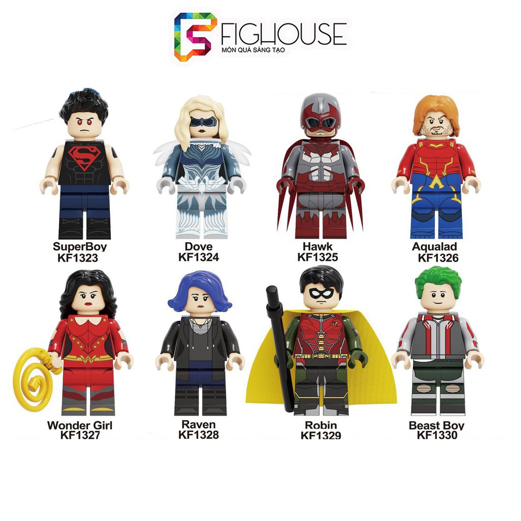 Xếp Hình Minifigures Các Nhân Vật Trong Phim Biệt Đội Titans - Đồ Chơi Lắp Ráp KF6114 [A7]