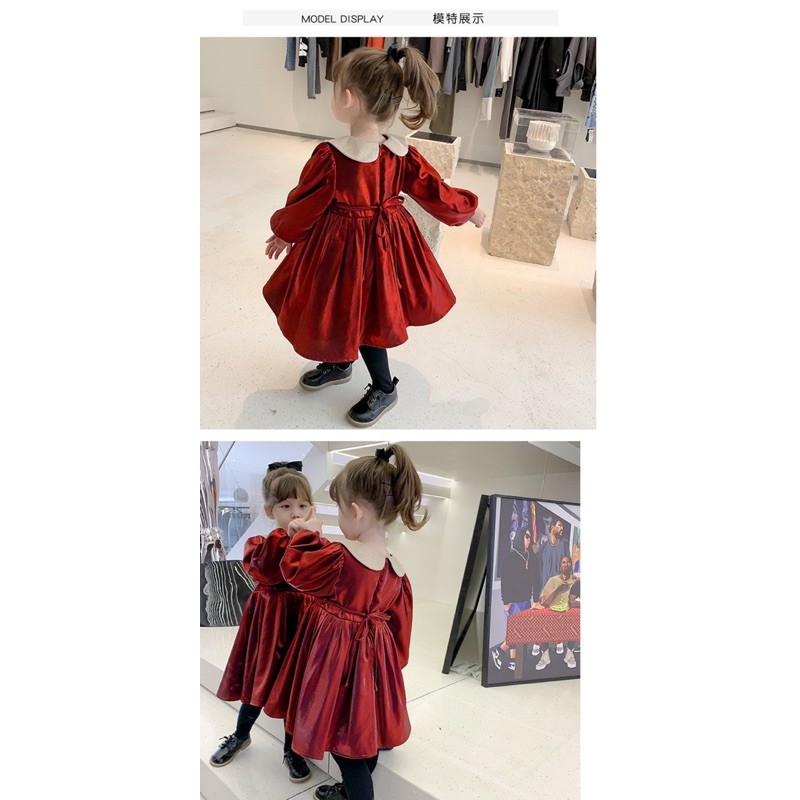 SALE ĐẦM NHŨ ĐỎ QUẢNG CHÂU HÀNG CAO CẤP CHO BÉ GÁI