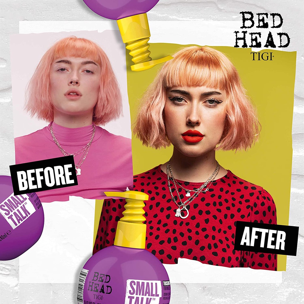 Gel Giữ Nếp Phồng Uốn Xoăn Tigi Head Small Talk Dưỡng Ẩm Tóc, Kiểm Soát Tóc Vểnh
