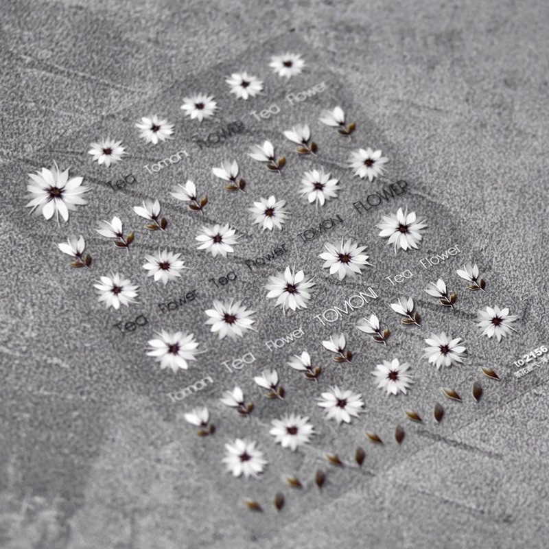 Sticker lụa 5d mẫu hình hoa dán móng tay nail To2156