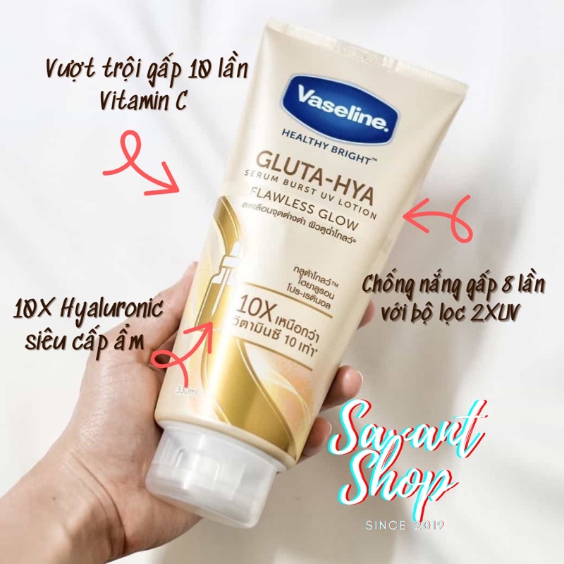 [VASELINE THÁI] Lotion Dưỡng Da Vaseline Gluta-Hya Serum 10x Trắng Da