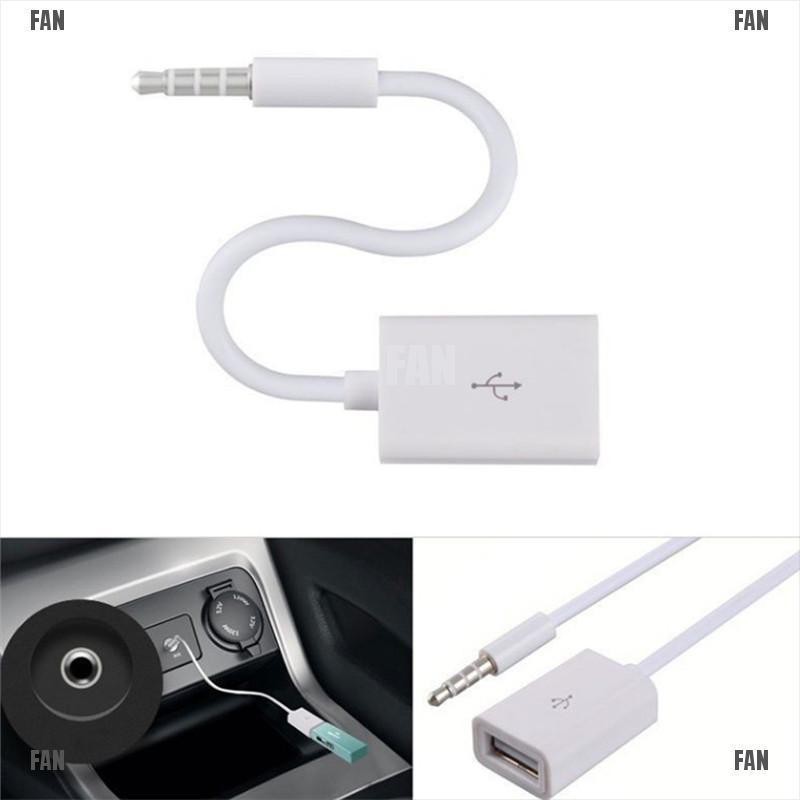 Cáp Chuyển Đổi Âm Thanh 3.5mm Aux Sang Usb 2.0 Cho Mp3 Xe Hơi