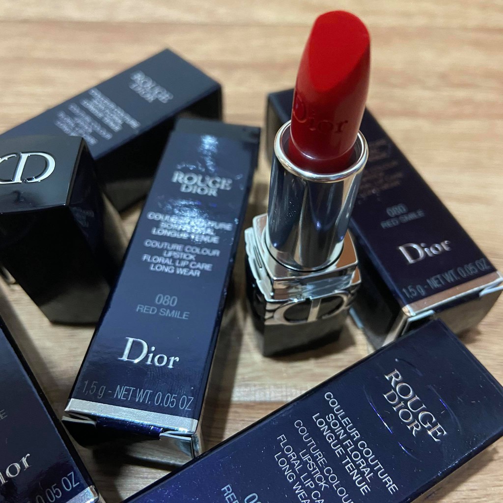 Son D.i.o.r Rouge Màu 080 Red Smile Màu Đỏ Cam Trẻ Trung