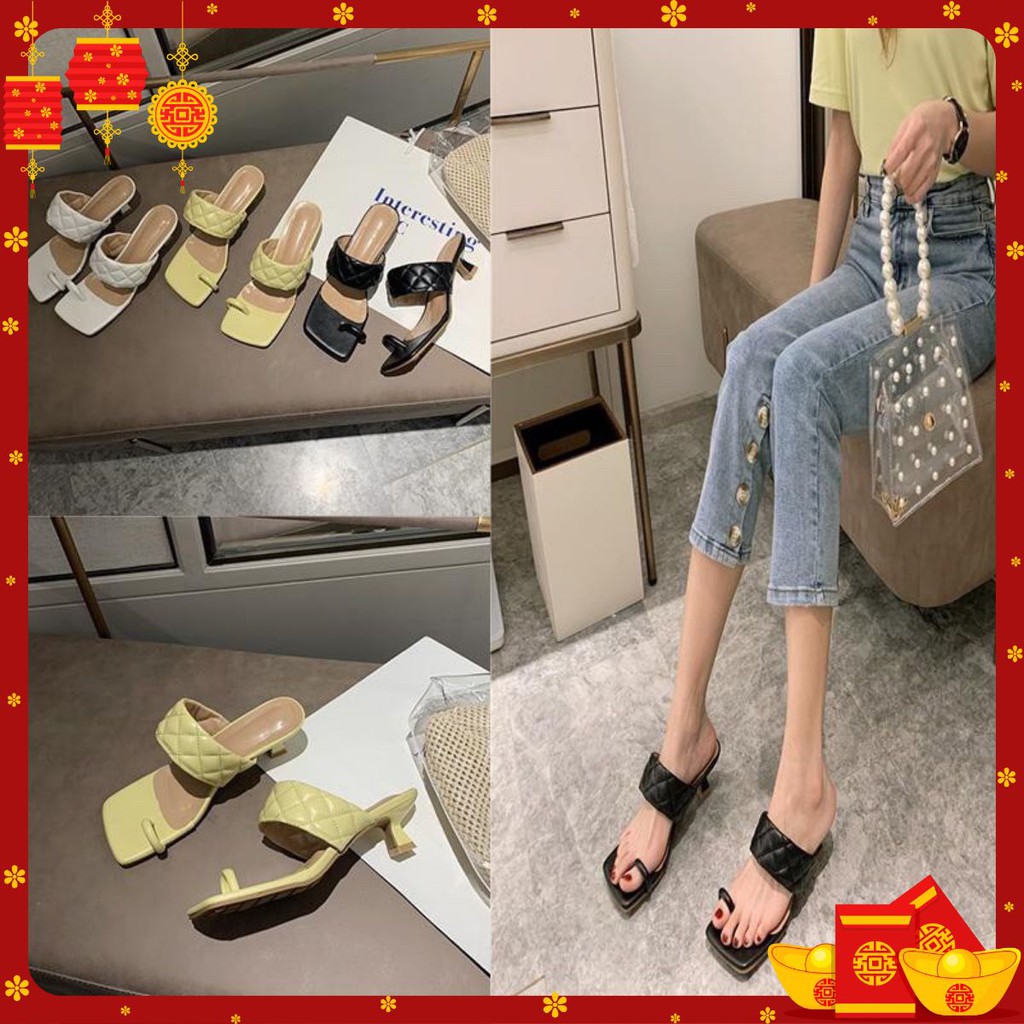 Guốc sỏ ngón ô trần trám sang chảnh BGG18