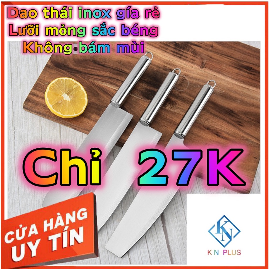 DAO THÁI THỊT INOX, LƯỠI MỎNG