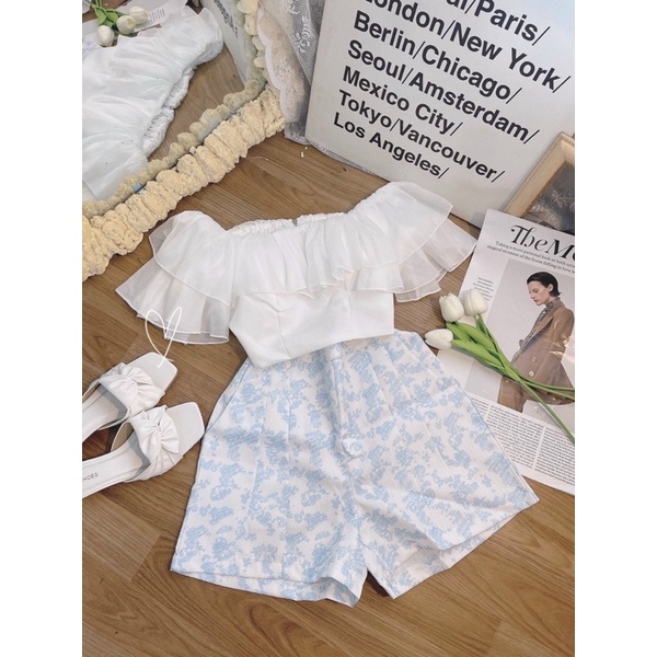 Set áo hoa quần short