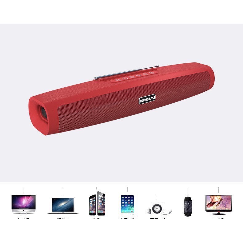 LOA BLUETOOTH BOMBASS L1, Thiết kế đẹp âm thanh cực đỉnh có sạc pin 1200mAH + khe cắm thẻ nhớ usb