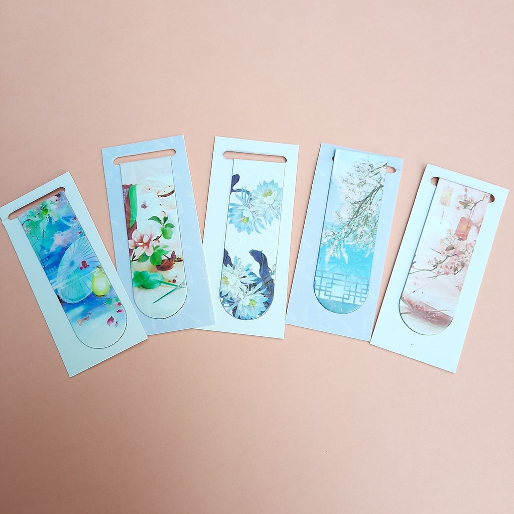 Bộ 6 Đánh Dấu Sách Kẹp Sách Bookmark Nam Châm Chủ Để Phong Cảnh Được Chọn Mẫu