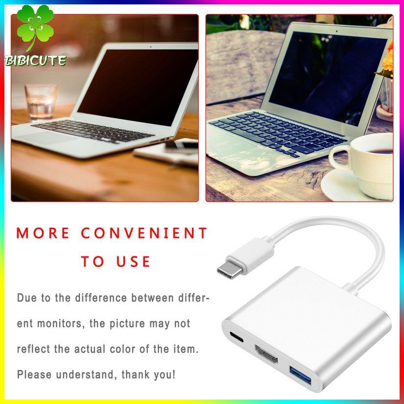 [Fast delivery]Type-C Hub USB C To USB3.0 HDMI-compatible / VGA / RJ45 / TF Splitter Charger