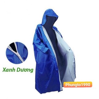 Áo Mưa Dây Kéo Vải Dù Da Cá Siêu Nhẹ Siêu Bền