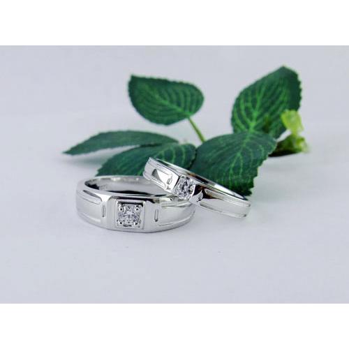 Nhẫn đôi Bạc Hiểu Minh NC072 - Em yêu anh