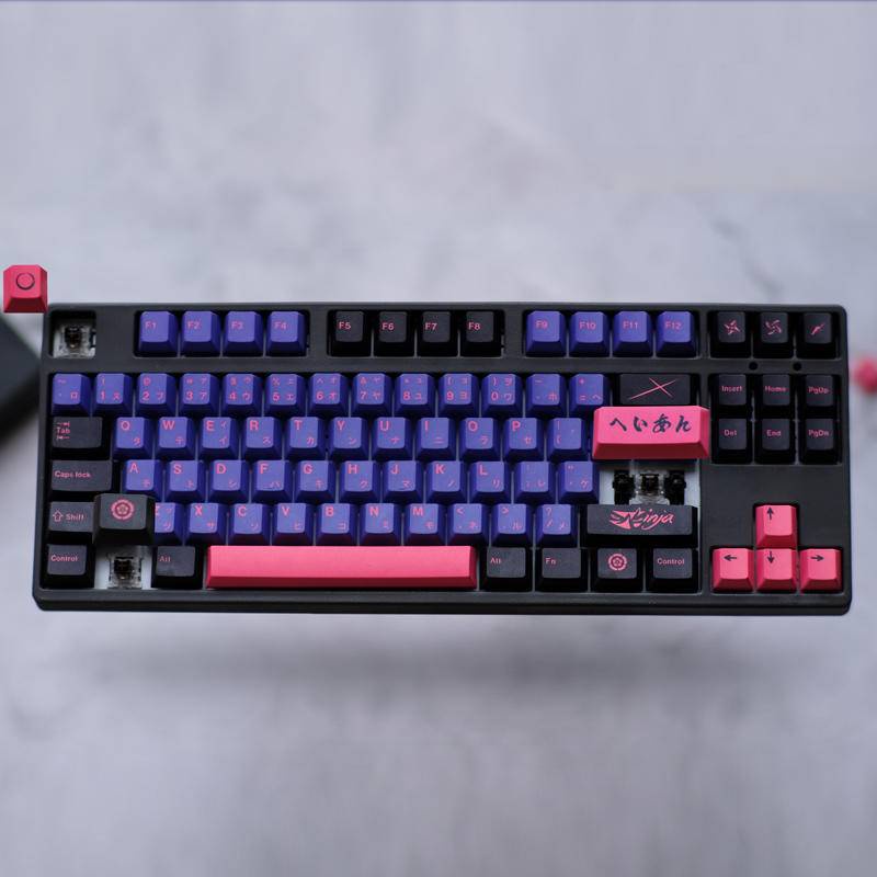 Gói phím GMK Ninja, 129 phím Keycaps Cherry Profile DYE-SUB Cá nhân hóa GMK Keycaps cho Bàn phím cơ / Bàn phím cơ trò chơi Ninja