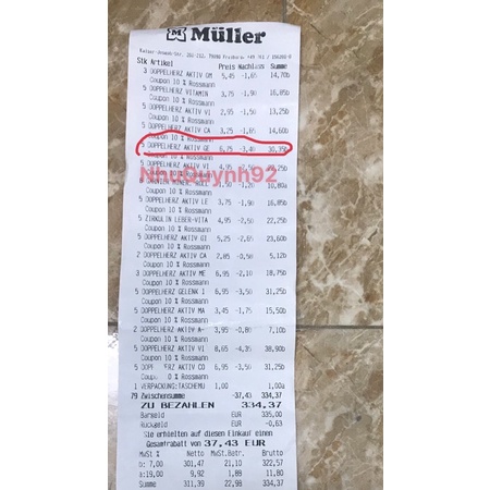 Date t8/24 Viên uống bổ xương khớp Glenk 1200 Doppel- herz