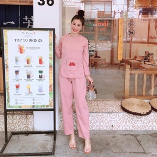BỘ LÀM ĐI CHÙA- Bộ phật tử hoa sen túi bụng-HB