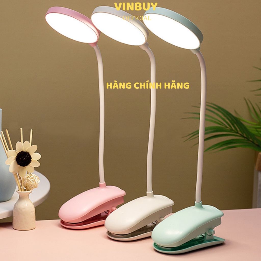 Đèn Kẹp Bàn Học, Đọc Sách, Làm Việc, Kẹp Bàn Chắc Chắn, Bóng LED Chống Cận Bảo Vệ Mắt, Pin Tích Điện 2500mah - VinBuy