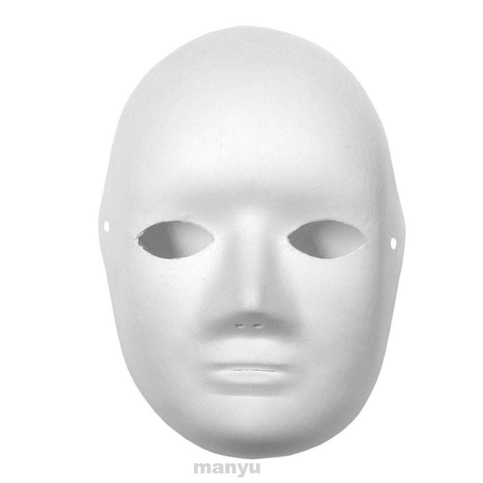 Set 5 Mặt Nạ Giấy Màu Trắng Vẽ Tay Hóa Trang Tiệc Tùng Cho Người Lớn