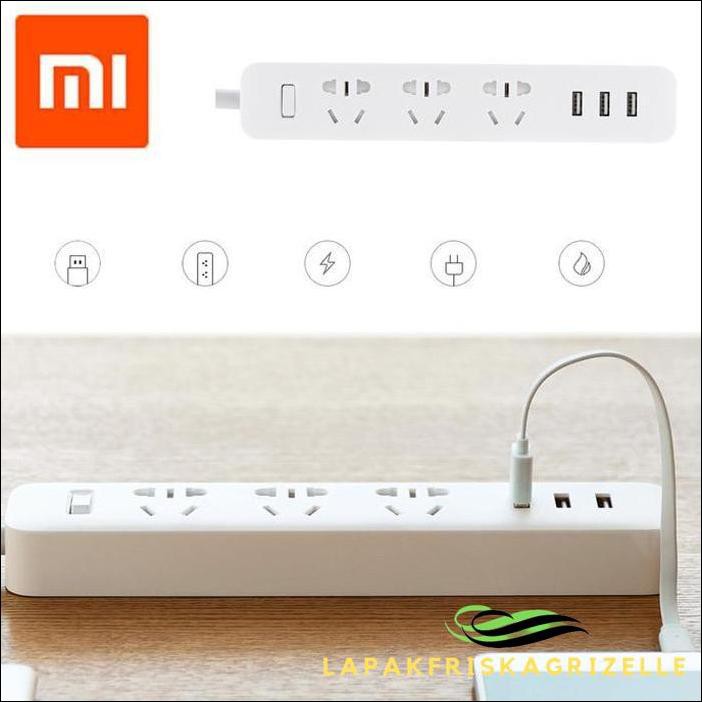 Ổ Cắm Điện Thông Minh Xiaomi Mi 3 Cổng Usb Đen