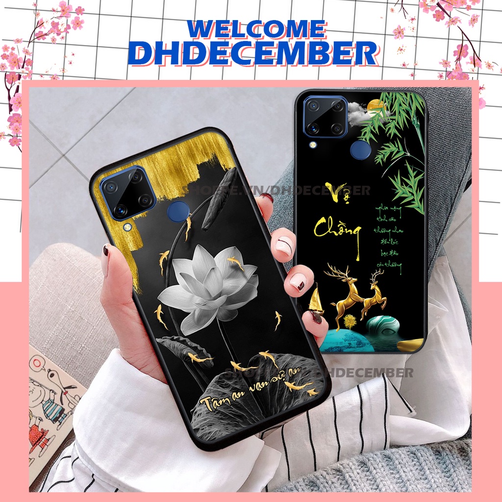 Ốp lưng Realme C15 in hình thư pháp tâm an vạn sự an ,mã đáo thành công SIÊU CHẤT