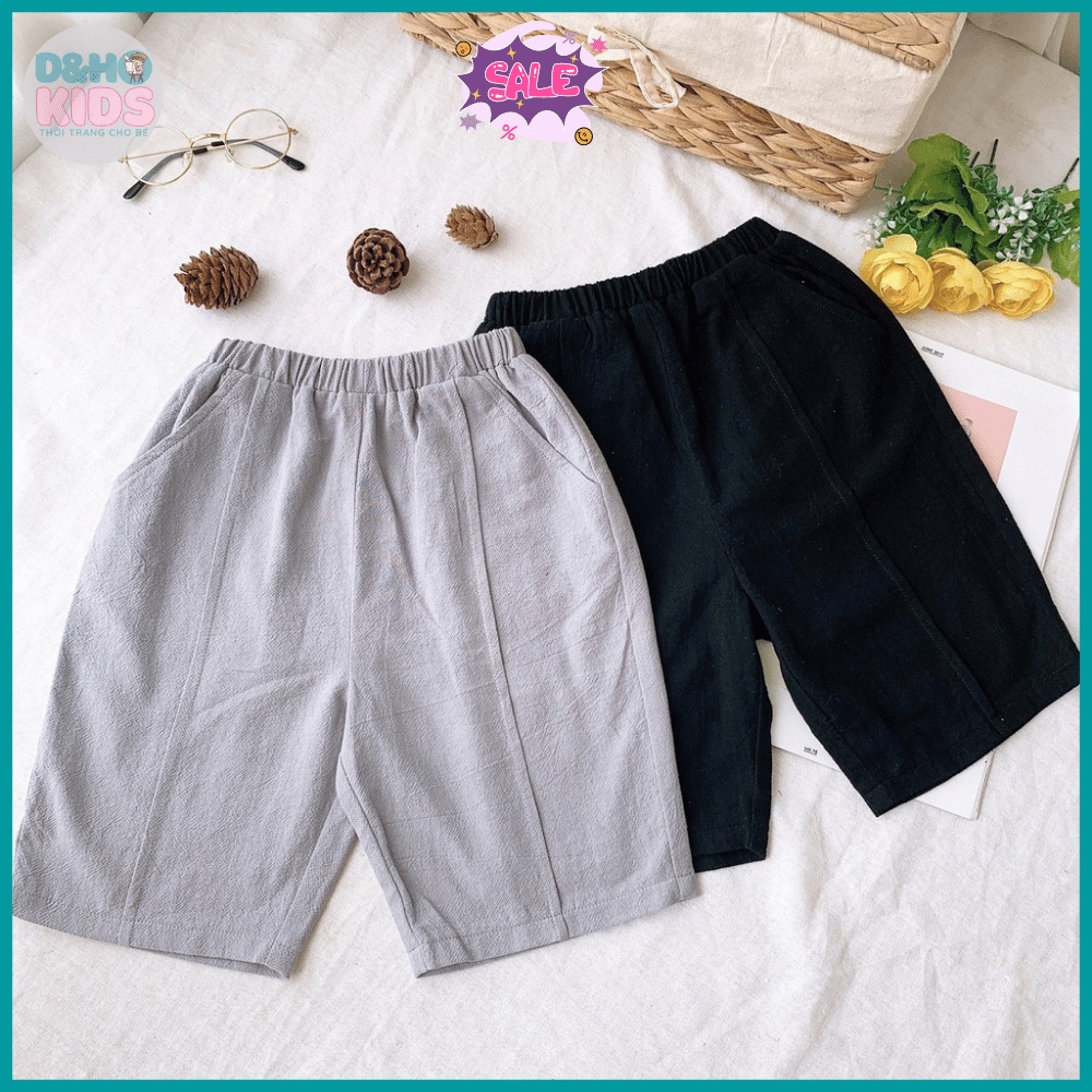 Bộ Quần áo bé trai be lé vai đen, Bộ đồ bé trai hàn quốc Áo Quần Vải Thô muji