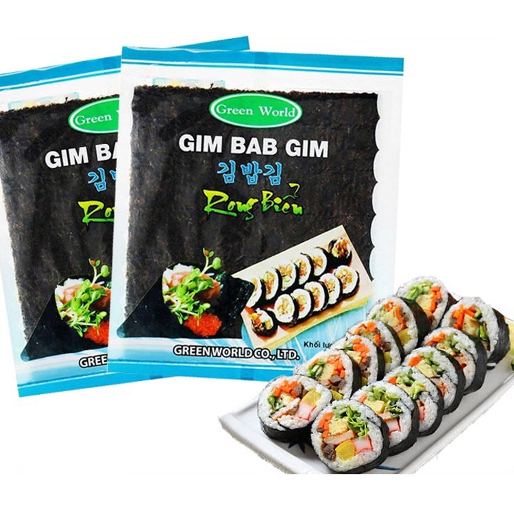 Rong Biển Gim Bab Gim Hàn Quốc 20gr*10 lá/ Rong Biển Shushi/ Rong biển Kim bắp/ Rong Biển cuộn cơm Hàn Quốc