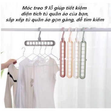 Móc Treo Quần Áo 9 Lỗ Đa Năng Siêu Tiện Lợi