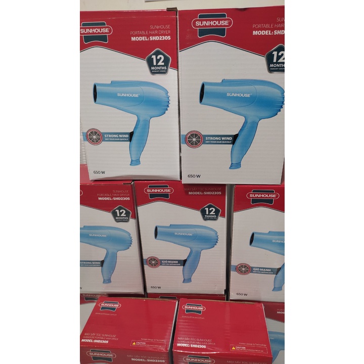 Máy sấy tóc gấp gọn shd 2301 2305 Sunhouse công suất 650W  / hàng chính hãng ledhalinh