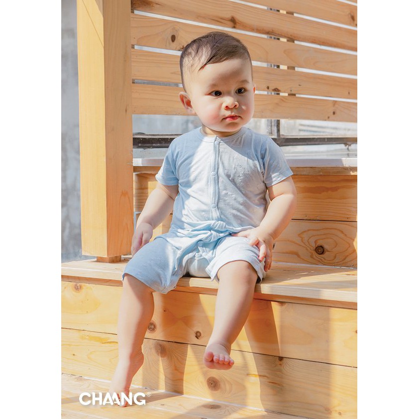 [CHAANG] Body cộc tay cúc giữa hãng Chaang, BST Chaang Summer 2021, quân áo trẻ em Chaang cotton an toàn cho bé