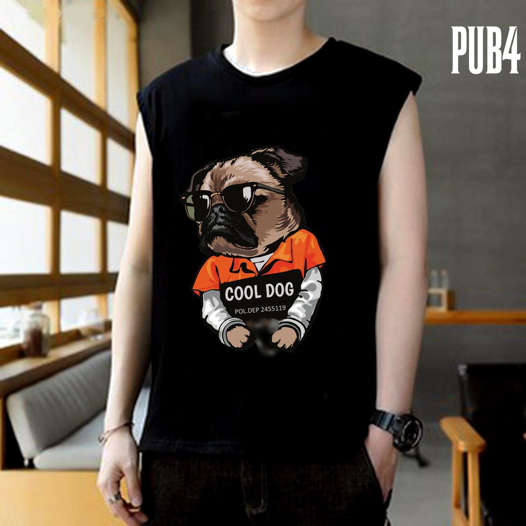 🔥PUB4🔥 Áo Tank Top Họa Tiết Hình Dog Nam Nữ Độc Lạ, Áo Đôi Nam Nữ Hoạt Hình