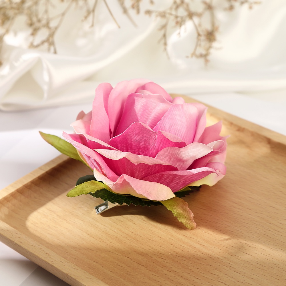 Kẹp tóc HAIMEIKANG hình hoa hồng 7cm cho cô dâu