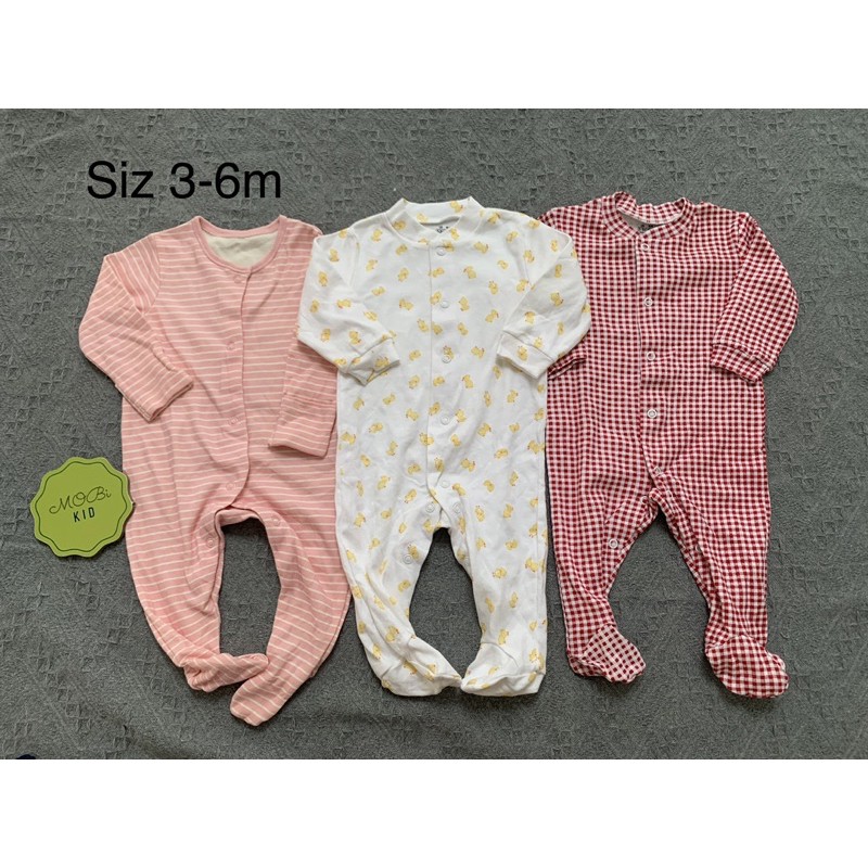 XẢ KHO SLEEPSUIT XUẤT DƯ - HÀNG IN LỖI SIZE ( BÉ TỪ 0-6m)