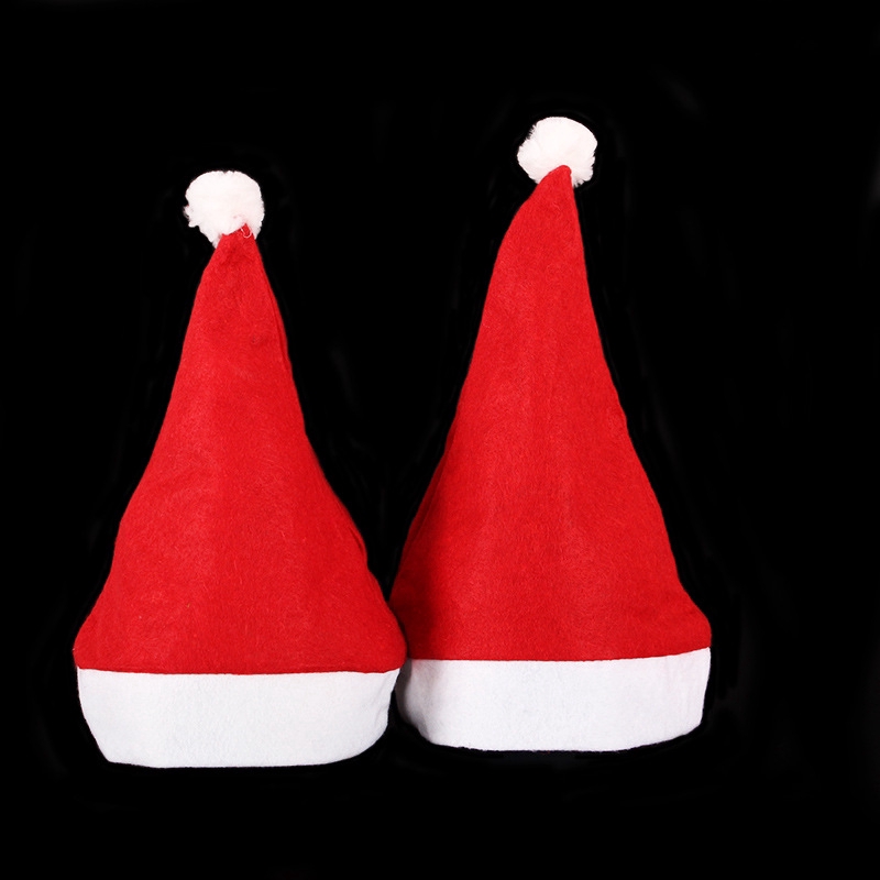 Mũ giáng sinh màu đỏ kiểu ông già Noel cho người lớn và trẻ em