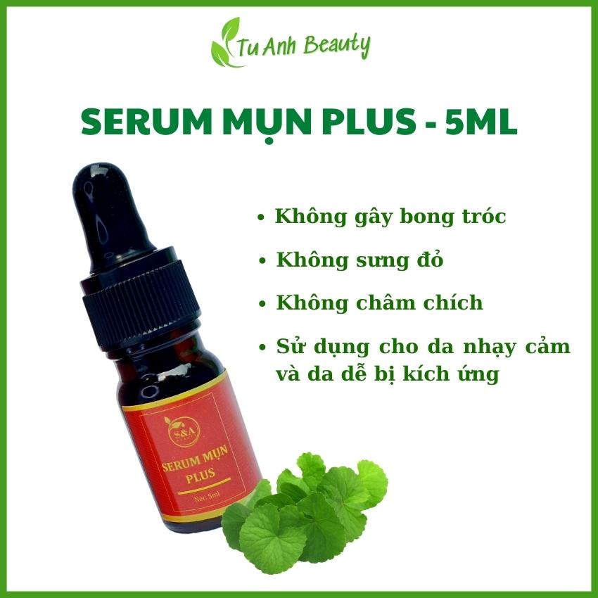 Serum mụn Plus 5ml, sạch mụn dưỡng da làm căng bóng mịn da mờ thâm sẹo hiệu quả với mọi loại da mụn