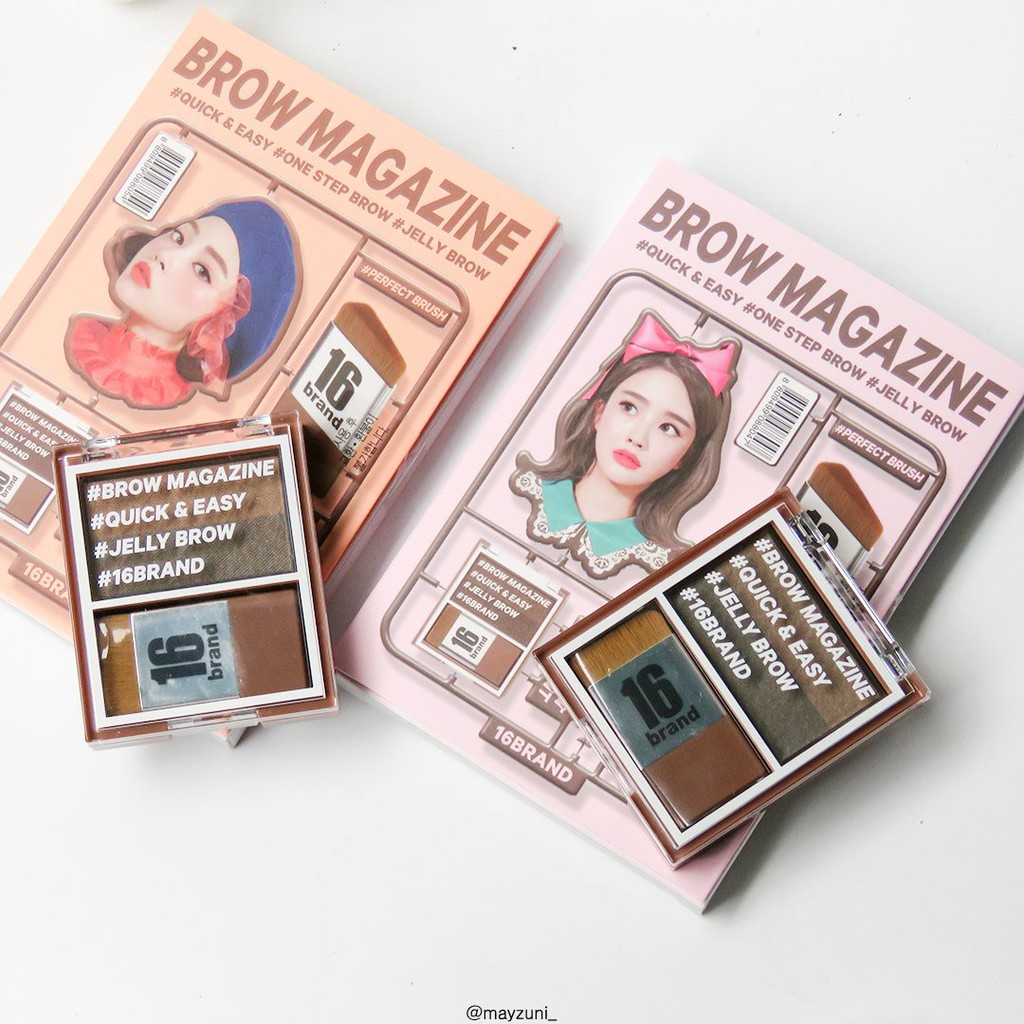 Bột Tán Chân Mày Hai Màu Đa Năng 16Brand Brow Magazine 3.6g