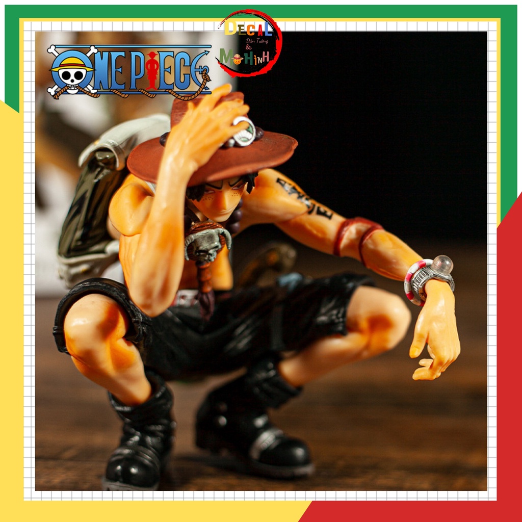 Mô Hình ACE, Figure Onepiece Nhân Vật ACE đang ngồi Cao 16 cm, Nặng 300 gram