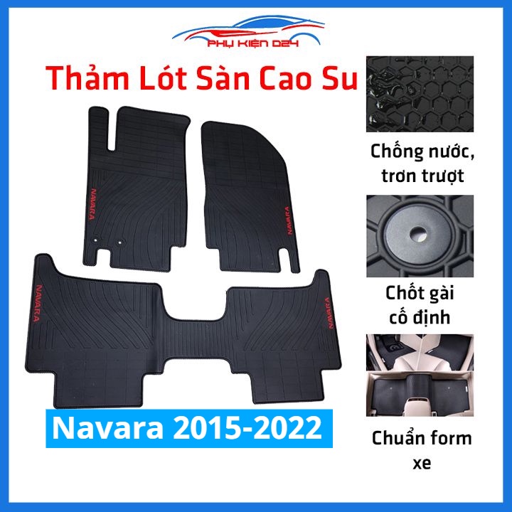 Lót sàn ô tô cao su Navara 2016-2023 không mùi chống trơn trượt
